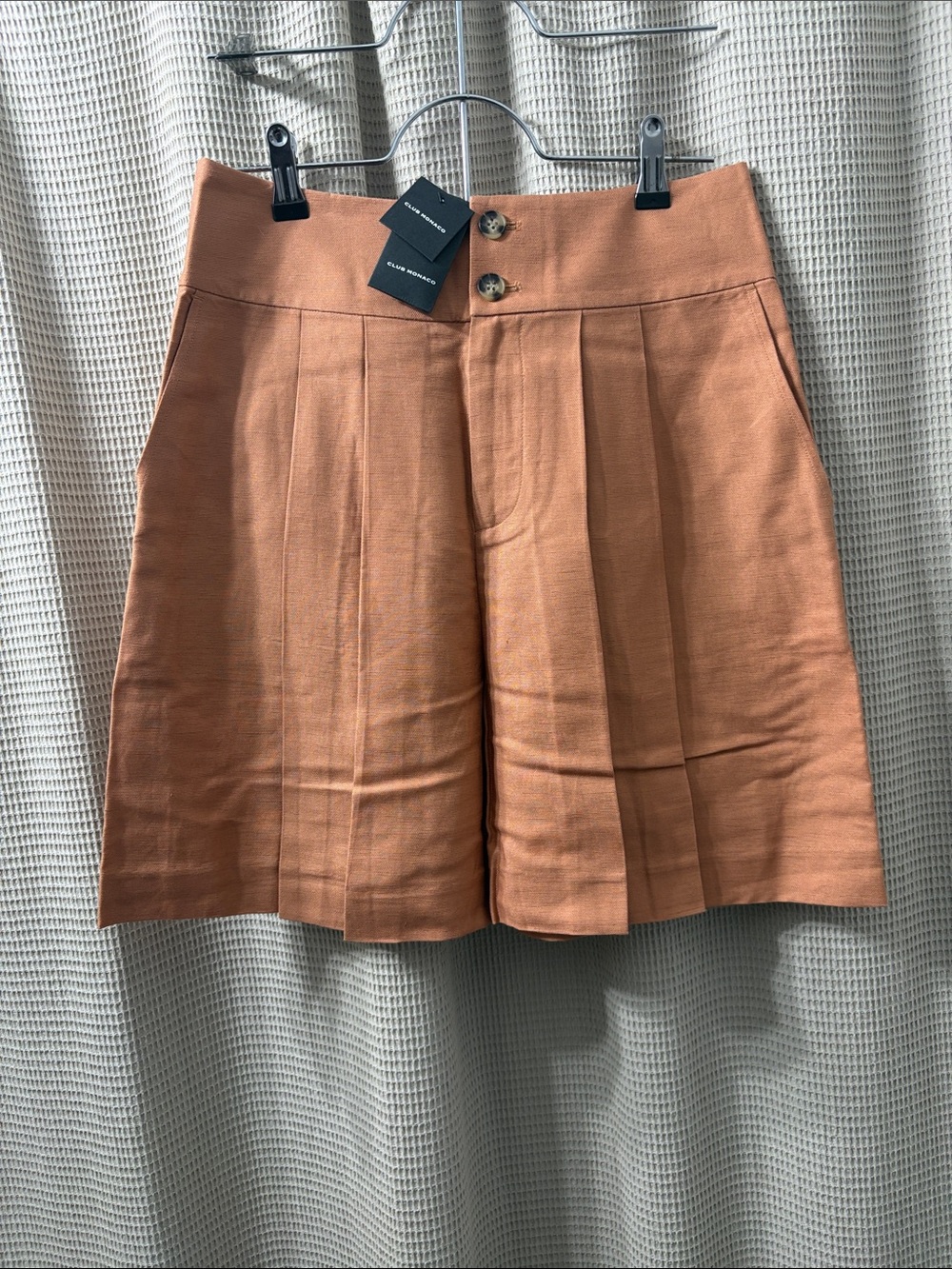 Club Monaco Rust-Orange Pleated shirts